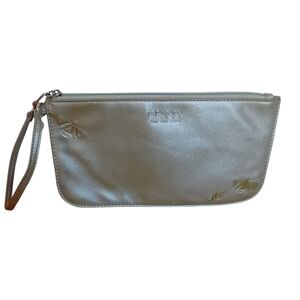 Y2K Women's DKNY Nectar Love‎ Bee Handbag Wristlet Clutch Light Gold Glitter 10"